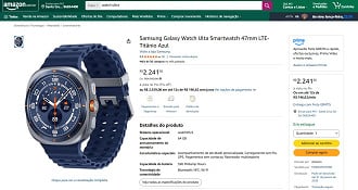 Galaxy Watch Ultra 2025 por apenas R$ 2.241,05 à vista na Amazon.