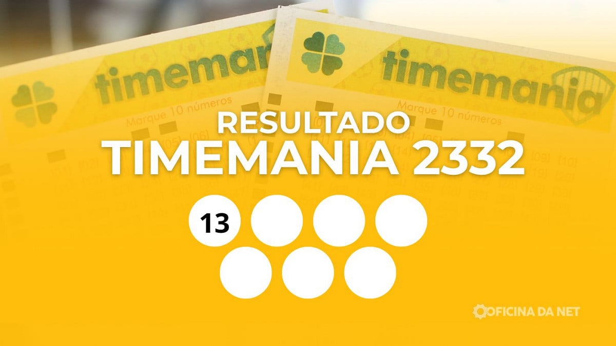 Veja os números sorteados da Timemania 2332