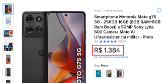 Oferta do Moto G75 5G