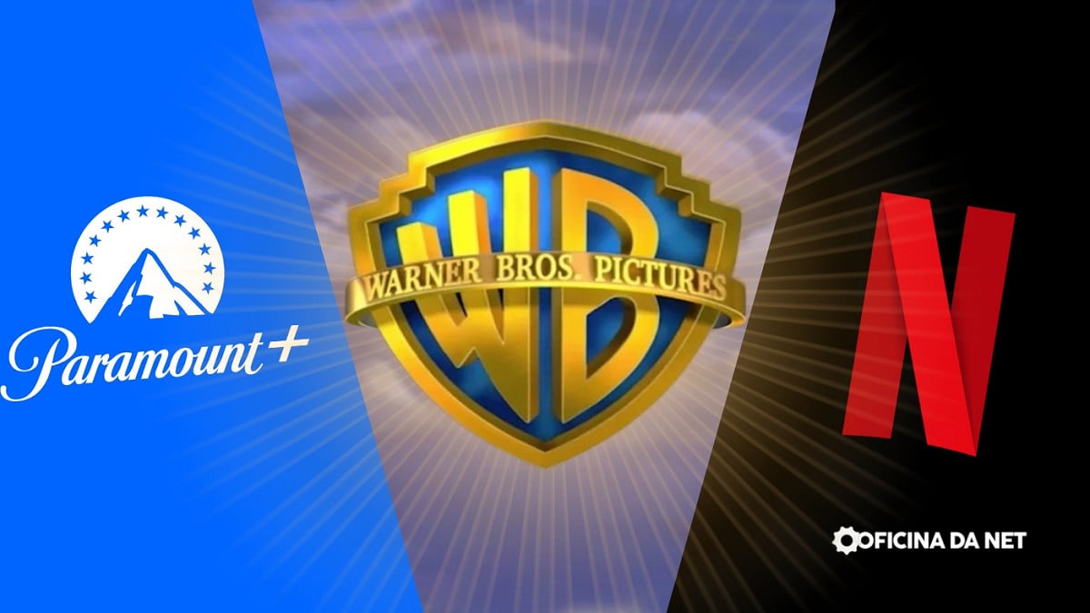 Netflix sai na frente e Warner deve dizer não à oferta de US$ 108 bilhões da Paramount. Imagem: Oficina da Net