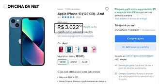 Oferta do iPhone 13