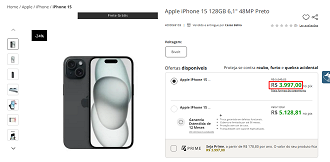 Oferta do iPhone 15