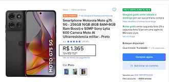 Oferta do Moto G75