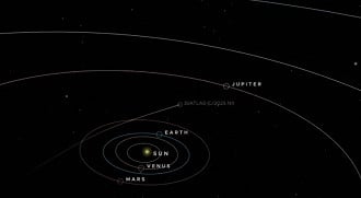 Cometa interestelar 3I/Atlas faz passagem histórica pelo Sistema Solar. Imagem: NASA/Reprodução