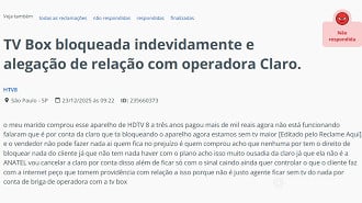 Alguns tem recorrido ao Reclame Aqui para solicitar uma intervenção, mas por ser um serviço irregular, não existe amparo legal. Imagem: Reprodução