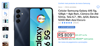 Oferta do Galaxy A16 5G