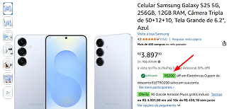 Oferta do Galaxy S25