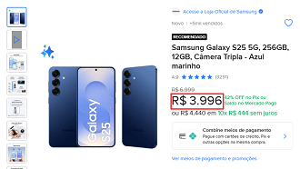 Oferta do Galaxy S25