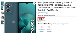 Oferta do Moto G06