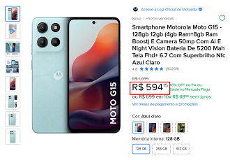 Oferta do Moto G15
