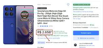 Desconto do Motorola Edge 60 Pro