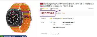 Compre o seu Galaxy Watch Ultra com o menor preço do Brasil