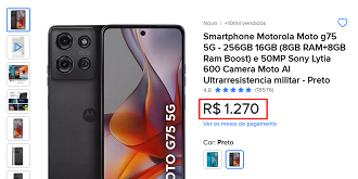 Oferta do Moto G75 5G