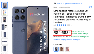 Oferta do Motorola Edge 60 Fusion