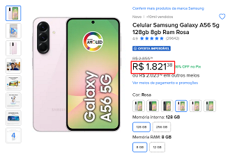 Oferta do Galaxy A56