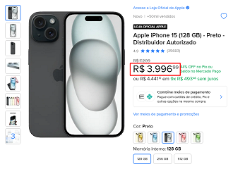 Oferta do iPhone 15