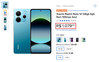 Oferta do Redmi Note 14 4G