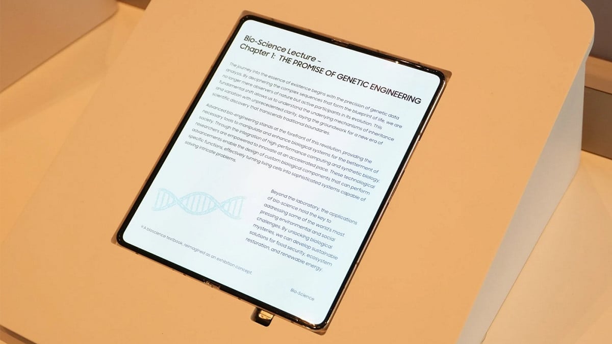 Tela OLED dobrável sem vincos da Samsung