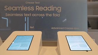 Tela OLED dobrável sem vincos da Samsung