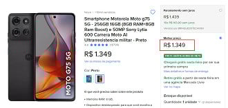 Motorola Moto G75 em oferta