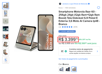Oferta do Motorola Razr 60