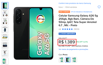 Oferta do Galaxy A26