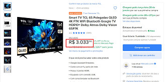 TV da TCL em oferta