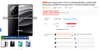Oferta do Redmi Note 14 Pro 5G