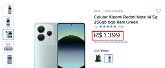 Oferta do Redmi Note 14 5G