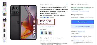 Oferta do Moto G75