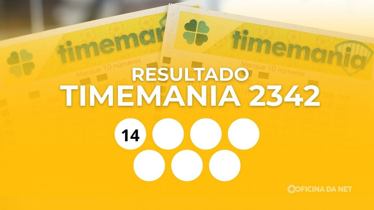 Veja os números sorteados da Timemania 2342