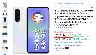 Oferta do Galaxy A36