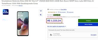 Oferta do Motorola Moto G56