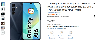 Oferta do Galaxy A16 4G