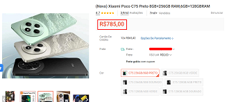 Oferta do POCO C75