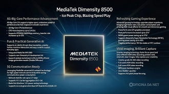 Detalhes do que o novo Dimensity 8500 oferece