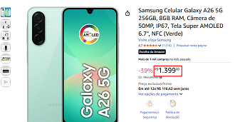 Oferta do Galaxy A26