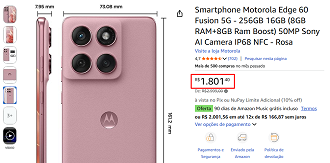 Oferta do Motorola Edge 60 Fusion