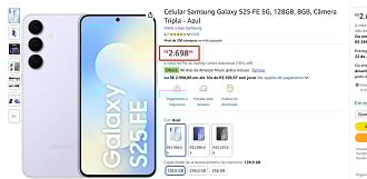 Oferta do Galaxy S25 FE