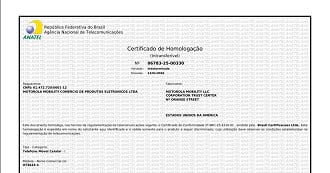 Certificado de homologação do Moto G17 (Foto: Felipe Lupetti).