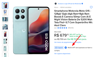Oferta do Moto G15