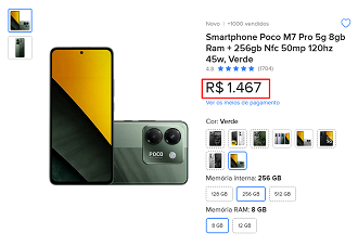 Oferta do POCO M7 Pro