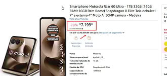 Oferta do Motorola Razr 60 Ultra