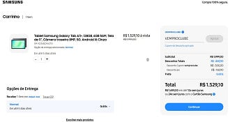 Tablet Galaxy Tab A11+ por R$ 1.529,10 na loja oficial da Samsung.