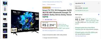 TV da TCL em oferta