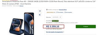 Compre o Razr 60 pelo menor preço hoje
