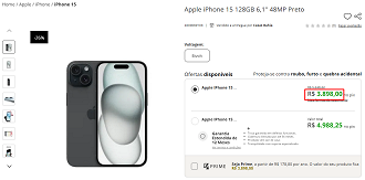 Oferta do iPhone 15