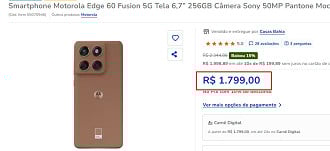Oferta do Motorola Edge 60 Fusion