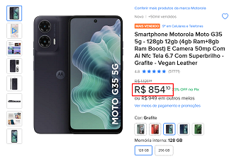 Oferta do Moto G35 5G