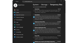 Algumas pastas não aparecem na lista de arquivos temporários. Imagem: Windows Latest